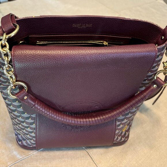 Fauré Le Page Leather Boho 27 Burgundy Shoulder/Crossbody bag - Picture 10 of 10